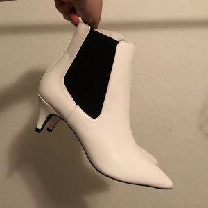 Pointed Toe White Boots